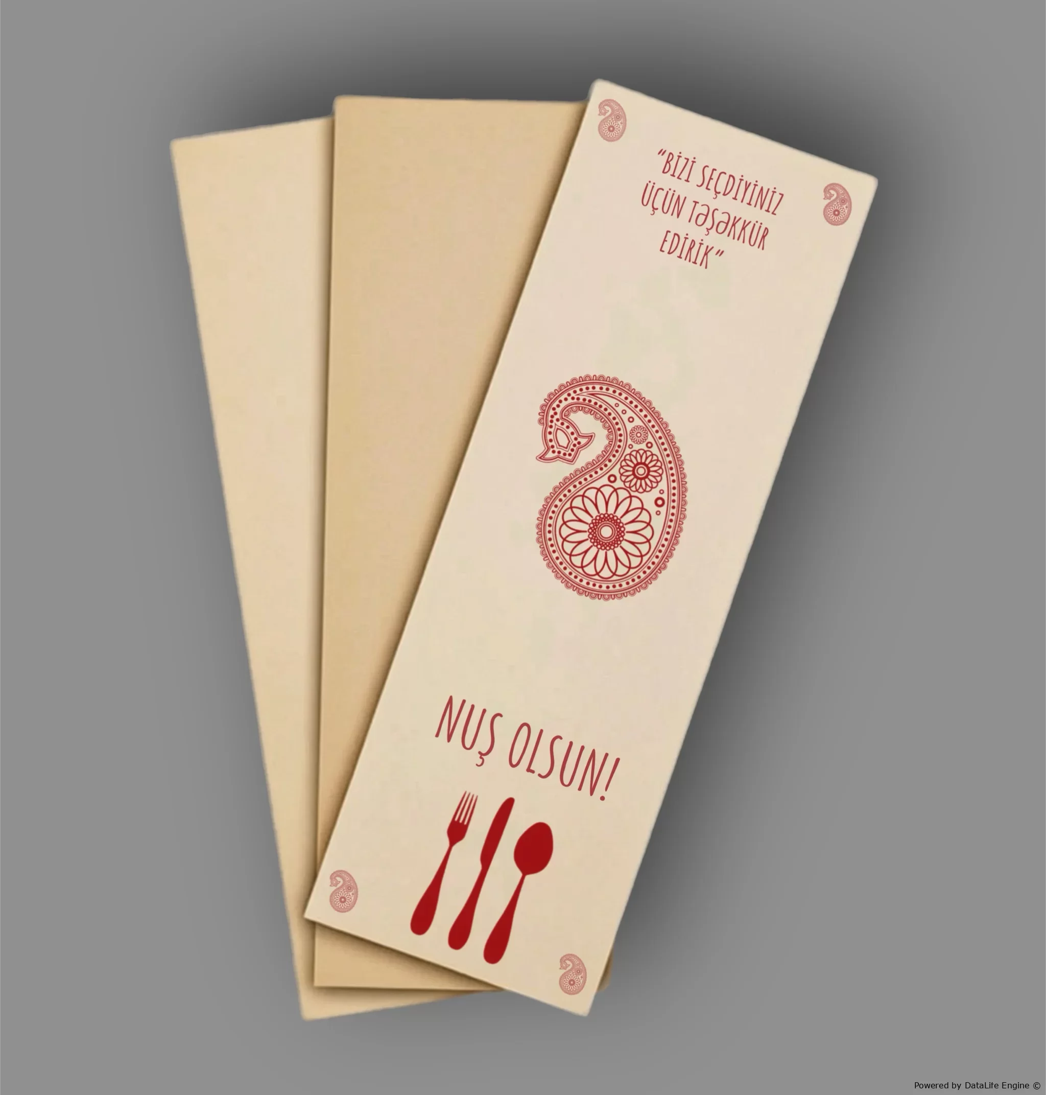 Kağız çəngəl qaşıq qutusu (premium)